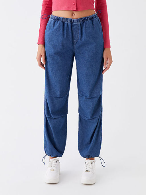 Jogger Kad?n Para??t Jean Pantolon