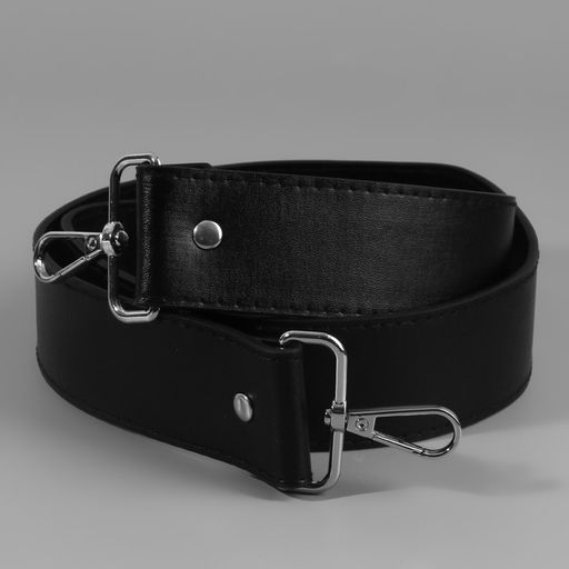 Ручка для сумки, с карабинами, 100 1 см 4 см, цвет чёрный - Арт узор фото 2