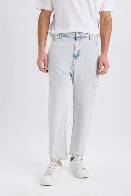 Relaxed Slouchy Fit Rahat Kesim Havuc Kal?p Normal Bel Daralan Paca Jean Pantolon - Defacto фото 2