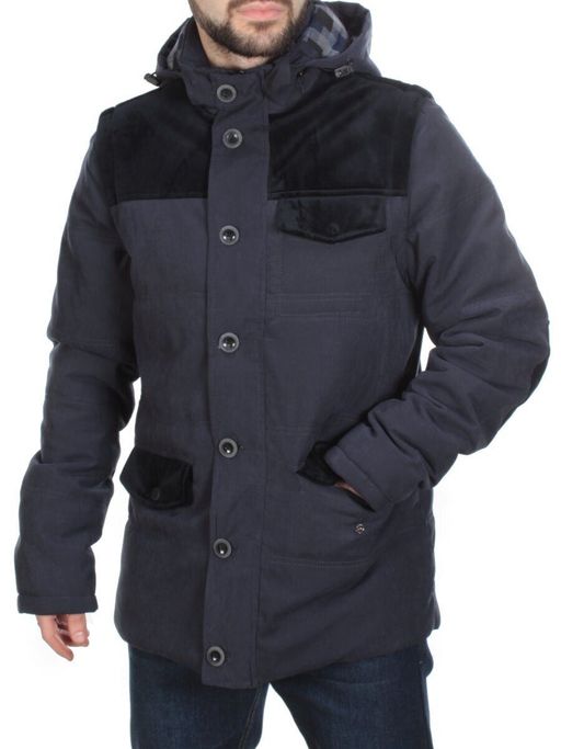 J830111 DEEP BLUE Куртка-жилет мужская зимняя NEW B BEK (100 гр. синтепон и искусственный мех)