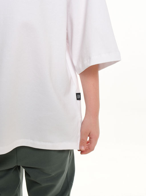 Футболка с принтом 22-7450 белый - Mini maxi фото 25