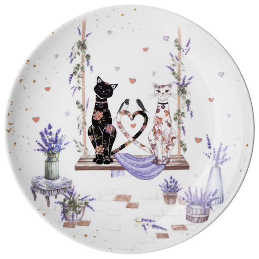 НАБОР ТАРЕЛОК ЗАКУСОЧНЫХ LEFARD ЛАВАНДОВЫЕ КОТЫ 2 ШТ. 20,5*2 СМ (КОР=18НАБ.)  фото 5