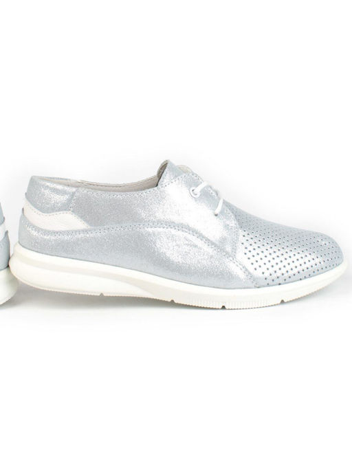 05-DF99-21P LT. BLUE Полуботинки женские спортивные (натуральная кожа) - Фабричный китай фото 13