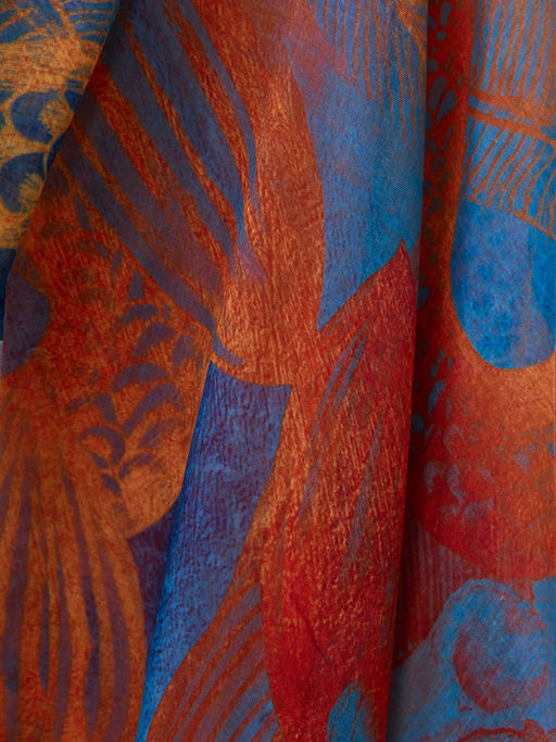 Большой, мягкий, тонкий и очень нежный двусторонний палантин с рисунком в стиле арт-деко - Tantino фото 5