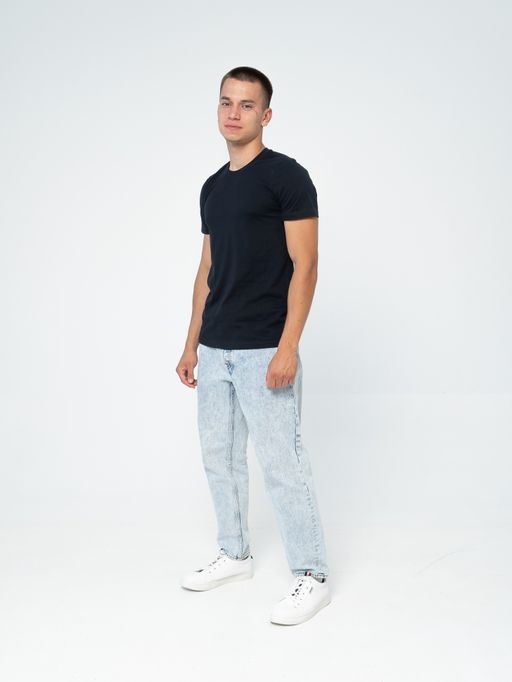 Футболка хлопок 100%,темно-синяя - Binita фото 4