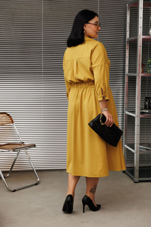 Платье Anastasia 1229.1 горчица