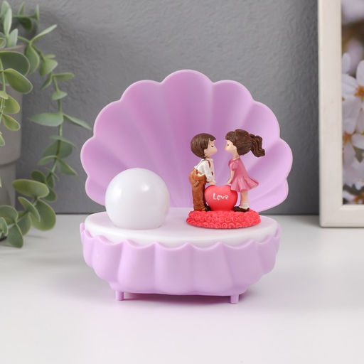 Фигурка светящаяся Парочка в ракушке, 11.5?10?11.5 см, МИКС