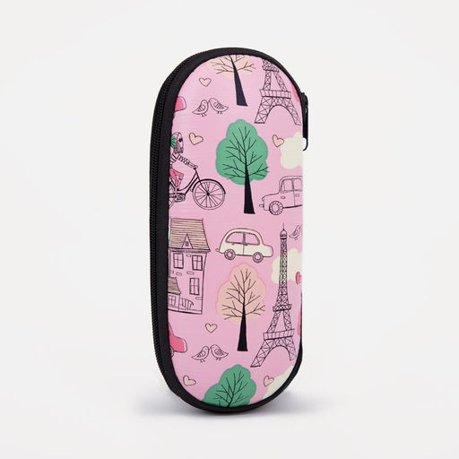 Футляр для очков на молнии, длина 17 см, цвет розовый - Simaland фото 2