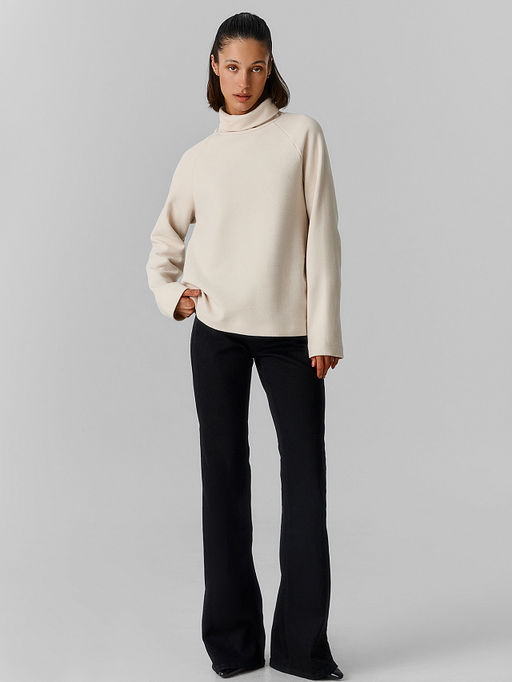 Джемпер женский бежевый с воротником-стойкой - Mark formelle фото 2