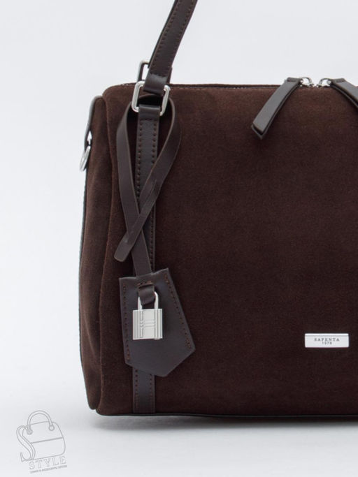 Сумка женская кожаная 8023-1S coffee Velina Fabbiano-Safenta  в Новосибирске