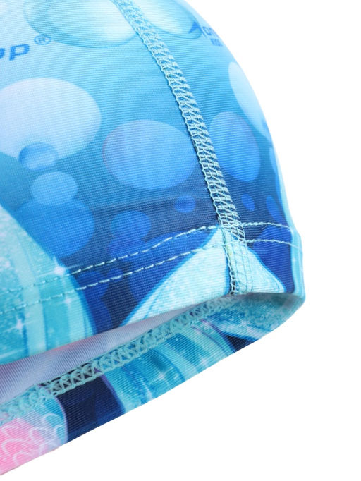 Шапочка для плавания ONLYTOP Swim «Русалка», детская, тканевая, обхват 46-52 см