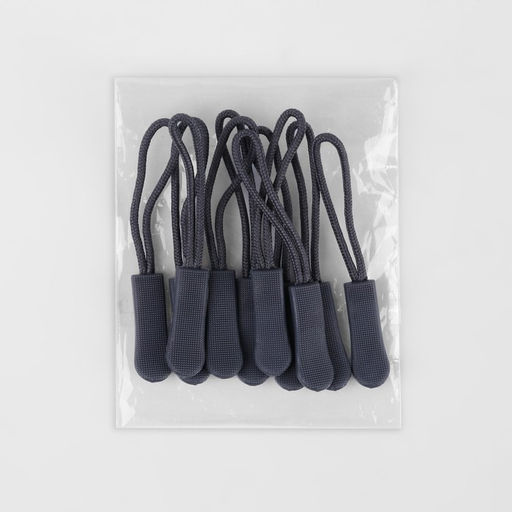 Цена за 8 шт. Пуллер для молнии, 2.5 см, 6×0.8 см, 10 шт., серый