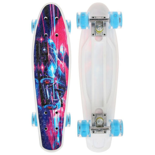 Пенниборд ONLITOP, 55х14 см, колёса световые PU 60х45 мм, ABEC 7, алюминиевая рама  фото 2