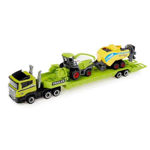 Грузовик металлический «Ферма», с трактором, МИКС, в пакете