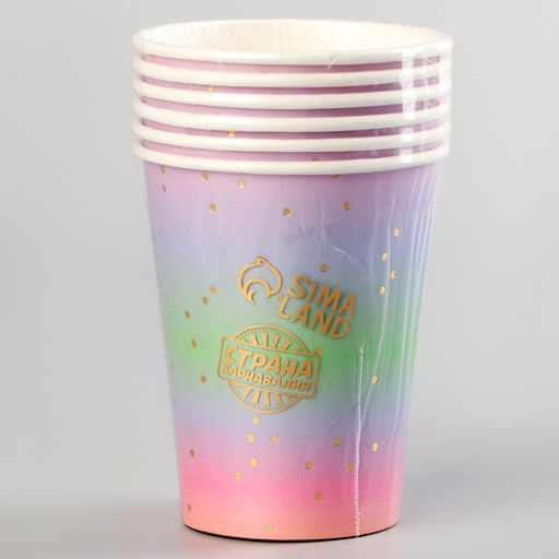 Стаканы бумажные Градиент, 6 шт. - Страна карнавалия фото 3