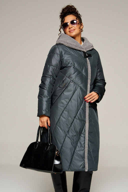 Пальто Beautiful Free 8017 иссиня-черный