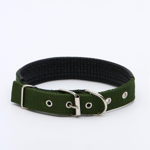 Ошейник Комфорт комбинированный, 55 х 2,5 см, ОШ 40-50 см, зелёный - Пижон фото 2