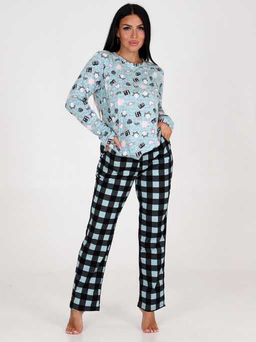 3039 Домашний костюм брюки дл.рук (Зеленый) - А-дина фото 3