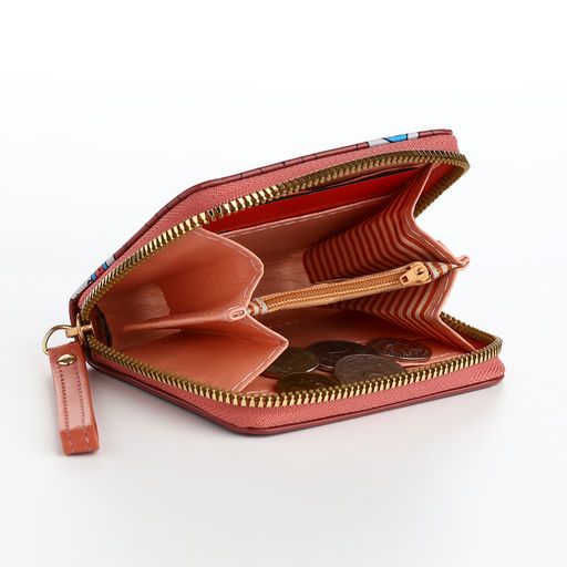Кошелёк на молнии, коричневый