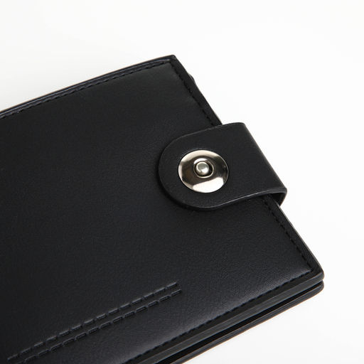 Портмоне мужское на магните, отдел для карт, монет, чёрное