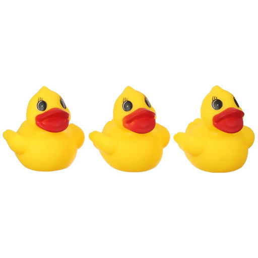 Резиновые игрушки для ванны Крошка Я «Уточки», 6.5 см, с пищалкой, в наборе 3 шт.