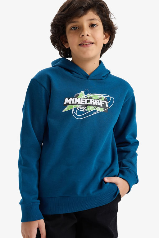 Minecraft Kap__onlu Sweatshirt Erkek _ocuk - Defacto фото 3