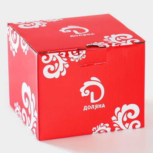 Чайная пара Доляна «Садовый дворик», чашка 200 мл, блюдце d=14.1 см, керамика, белая