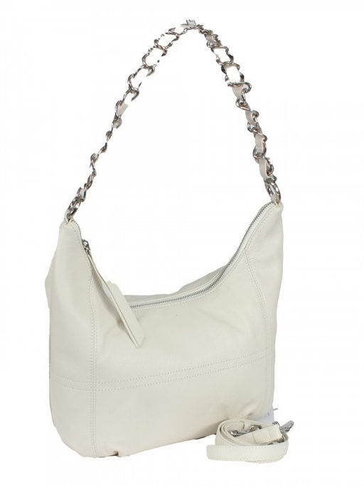Сумка женская натуральная кожа GU 163-8559, 1отд+карм/пер, плечевой ремень, молочный SALE 264284