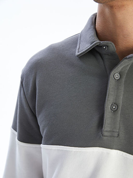 Polo Yaka Erkek Sweatshirt