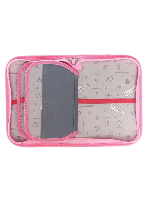 Пенал школьный, 3 секции, 14×21×4 см «Фламинго»