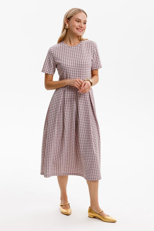 ЕВТ 5053/ретро геометрия платье жен