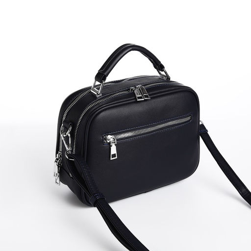 Сумка-саквояж на молнии, цвет синий - Simaland фото 2