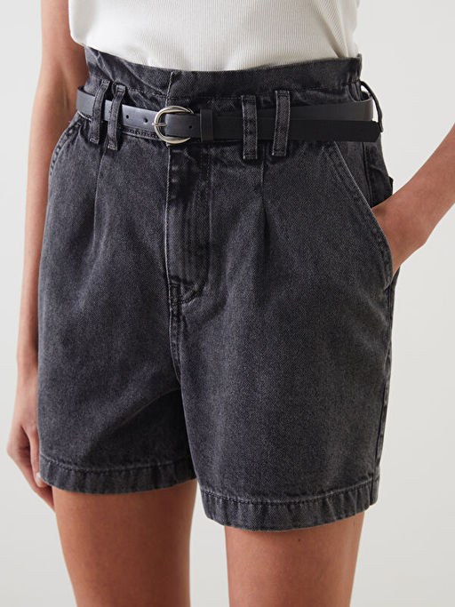 Шорты женские Beli Kemerli Jean с поясом