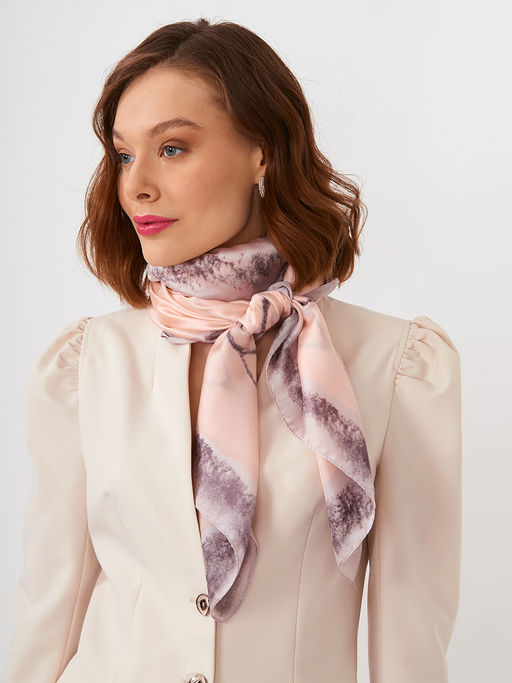 Большой, мягкий, тонкий и очень нежный двусторонний палантин с рисунком - Tantino фото 7