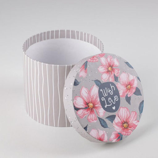 Коробка подарочная круглая Цветы, 14 16 см - Дарите счастье фото 3