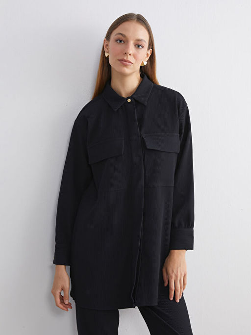 Oversize Kadife Kad?n G?mlek Tunik