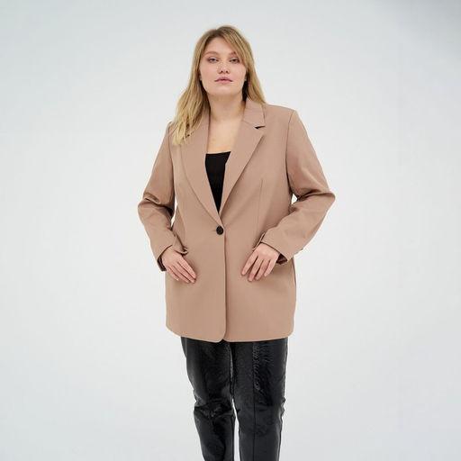 Пиджак женский MIST plus-size, размер 54, бежевый