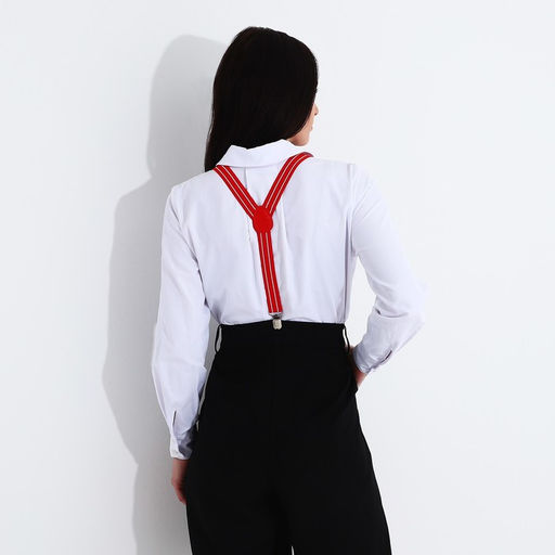 Подтяжки взрослые, ширина 2,5 см, цвет красный/белый - Simaland фото 2