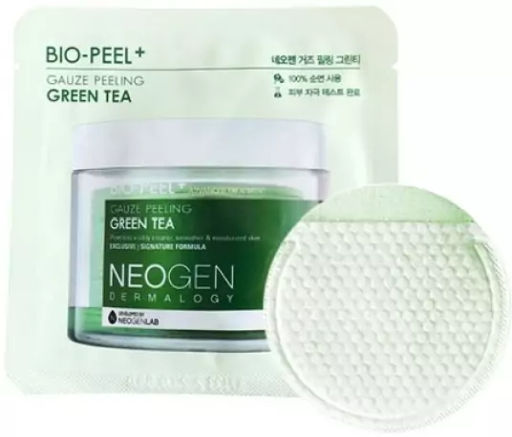 Sample Пилинг-диски с зеленым чаем NEOGEN Dermalogy Green Tea PHA Gauze Peeling, 9,5ml (1pads)