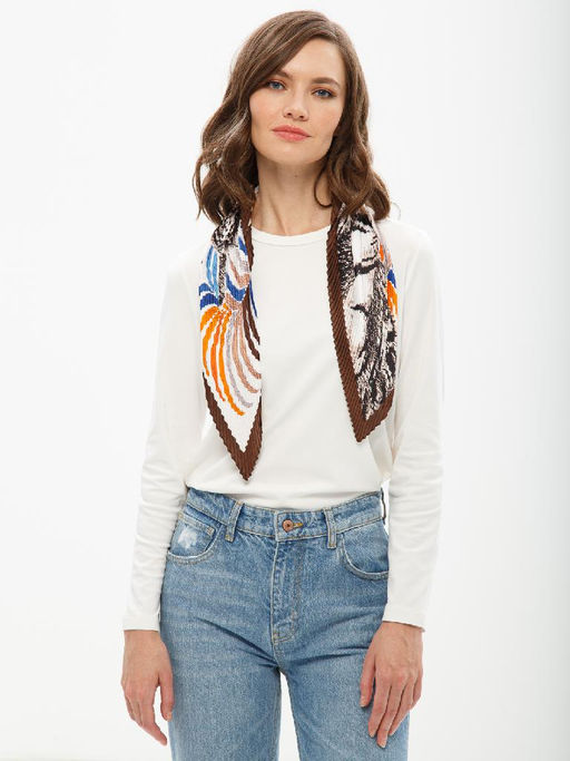 Платок жен. виск+шелк 70х70 LSZ34-087-16