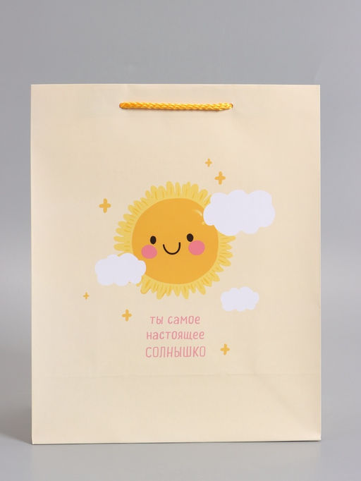 Пакет подарочный ламинированный «Настоящее солнышко», 26×12×32 см