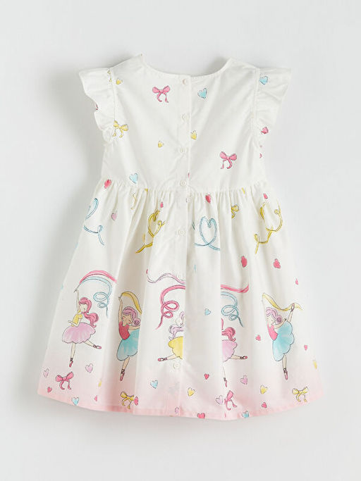 Fiyonk Desenli K?z ?ocuk Elbise