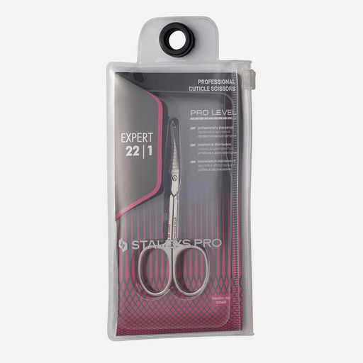 Staleks Pro Ножницы для кутикулы профессиональные ручная заточка / SE-22-1 Expert 22, 1 мм