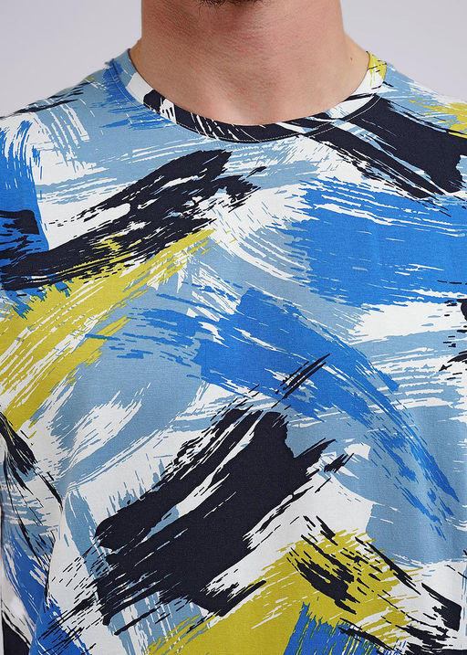 CLE Джемпер муж. 541978/05гн св.синий/белый - Clever wear фото 2