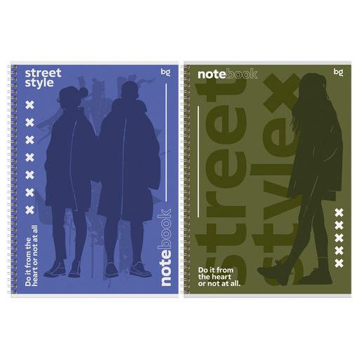 Тетрадь 96л. А4 на спирали BG "Street style", клетка (Т4гр96_лм 06566) матовая ламинация