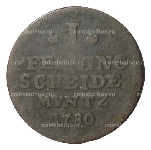 1 пфенниг 1780 года Германские государства  Брауншвейг-Вольфенбюттель