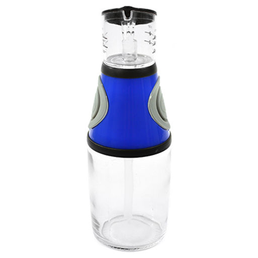 Бутылка для масла стеклянная 250мл, д6,5см, h21,5см, с пресс-дозатором, цветная коробке (Китай) - Домашняя мода фото 2