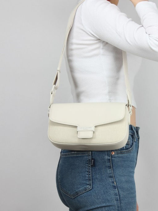 Сумка женская искусственная кожа DJ-СМ 7382-COCONUT CREAM, 1отд, плечевой ремень, кремовый SALE 263908 - Adelia фото 9