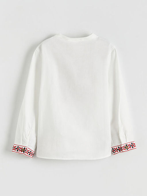 Hakim Yaka Etnik Desenli Erkek ?ocuk G?mlek