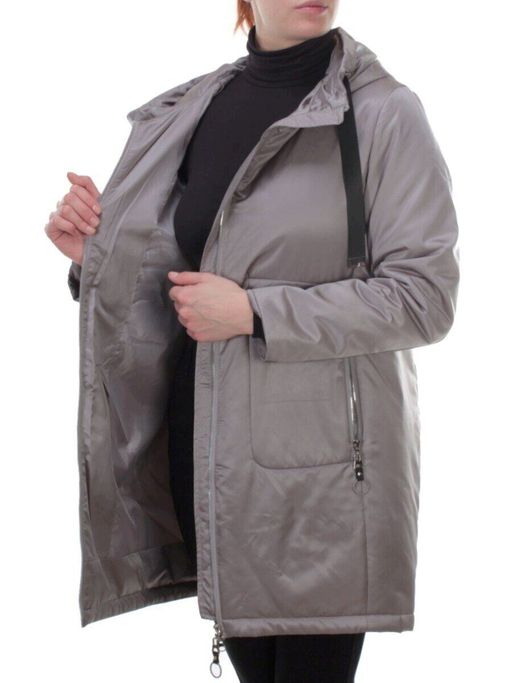 BM-929 GRAY Куртка демисезонная женская COSEEMI (100 гр. синтепон) - Фабричный китай фото 7